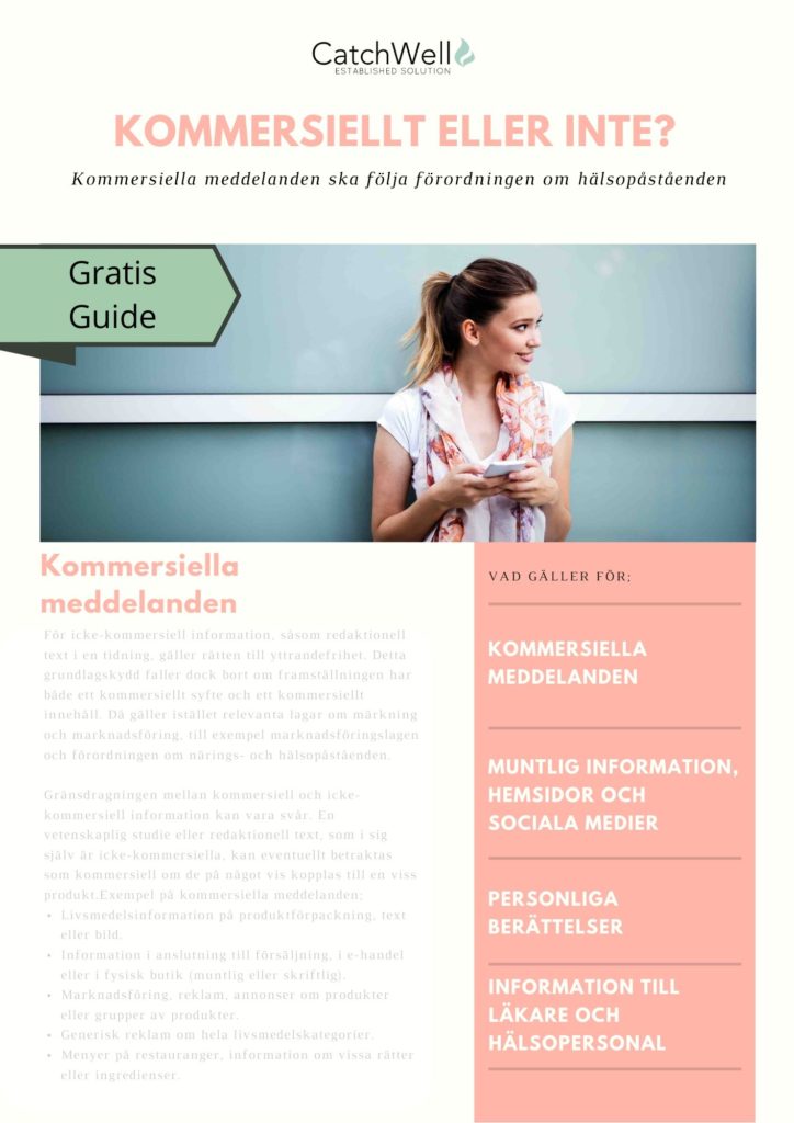 Framsidan av guiden Kommersiella meddelanden