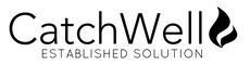 Logotyp för CatchWell vit bakgrund