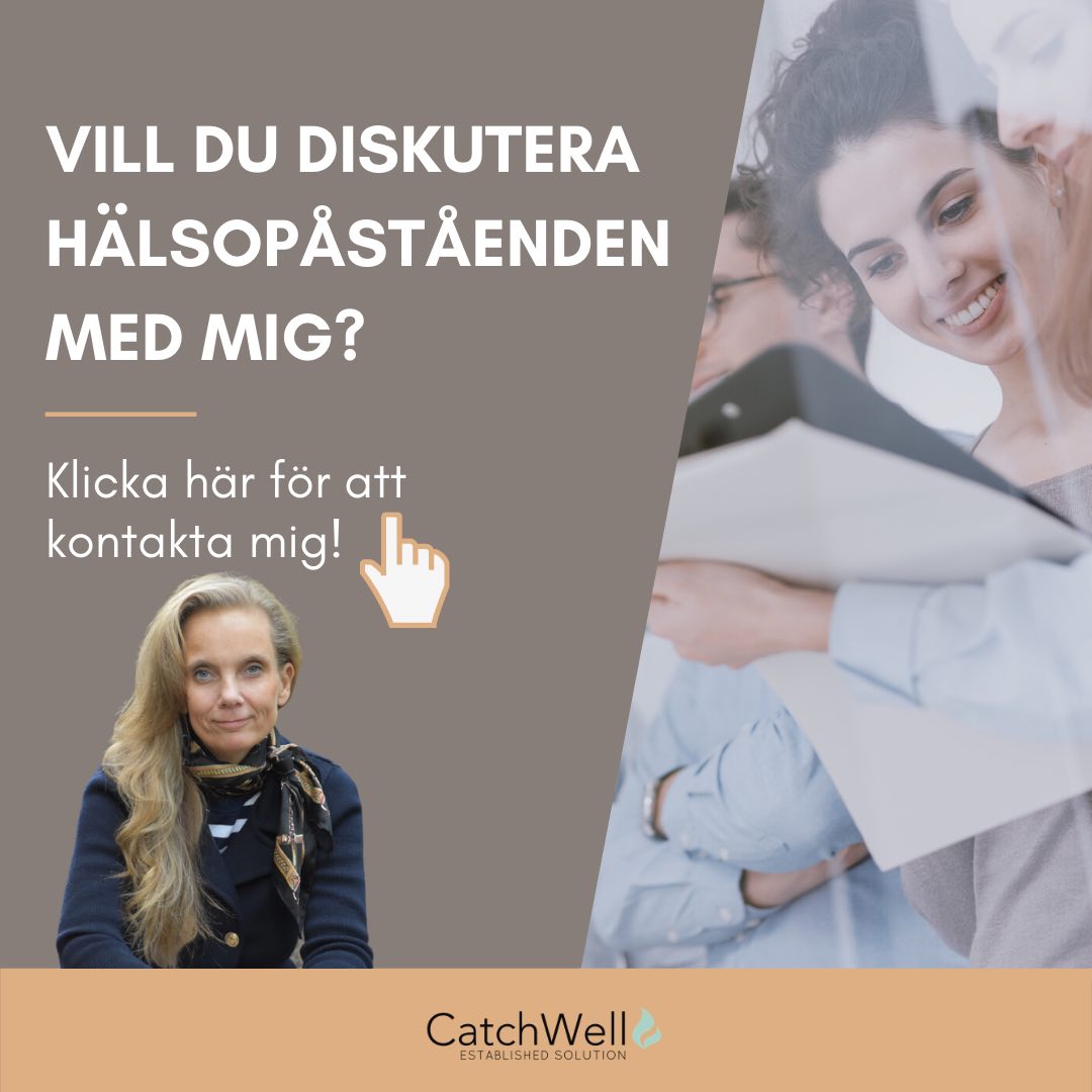 Vill du diskutera hälsopåståenden med mig kontakta mig