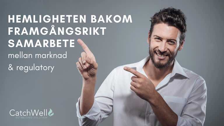 Man pekar på rubrik