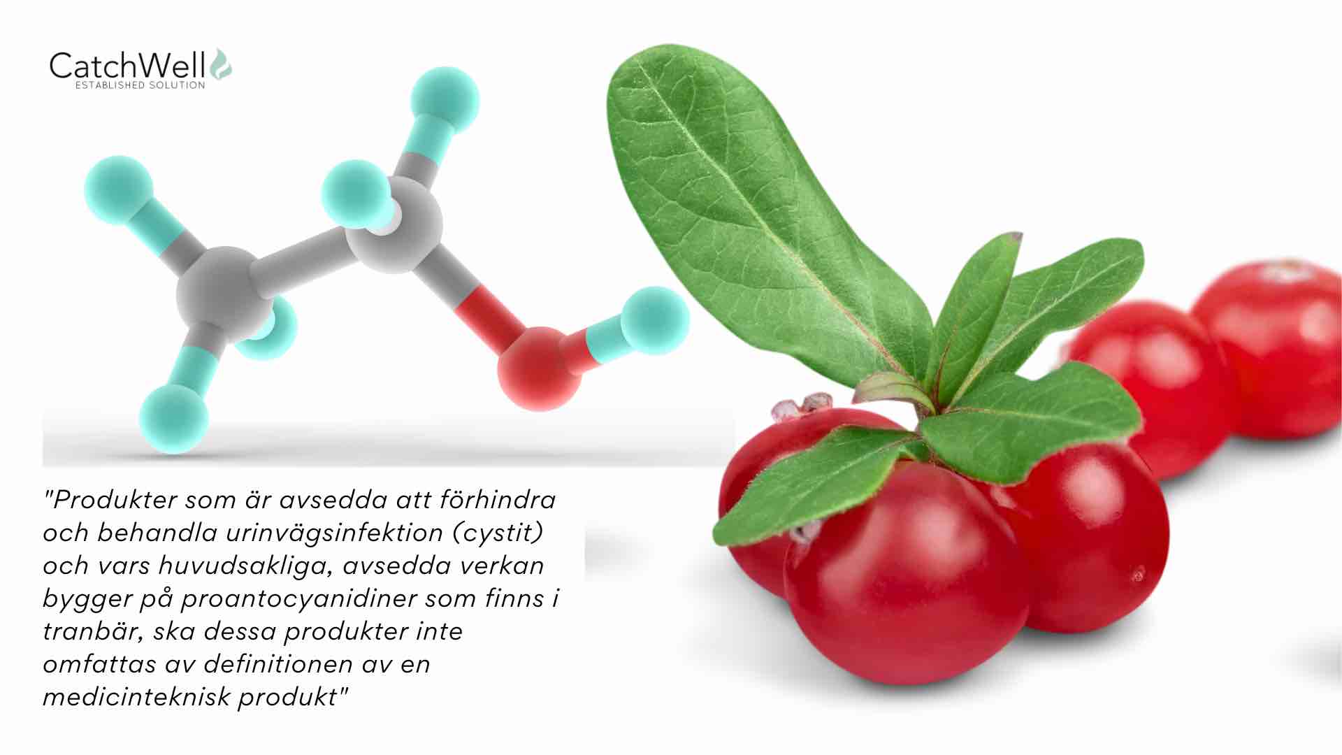 Tranbär + etanolmolekyl