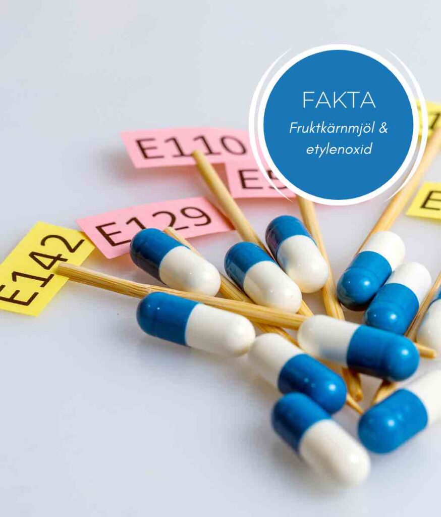 Fruktkärnmjöl och etylenoxid