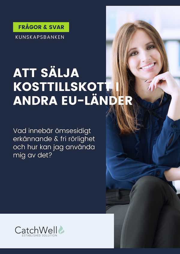 Att sälja kosttillskott i andra EU-länder utan länkar