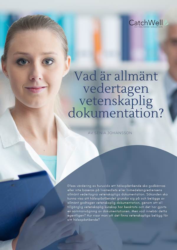 Framsida Vad är allmänt vedertagen vetenskaplig dokumentation