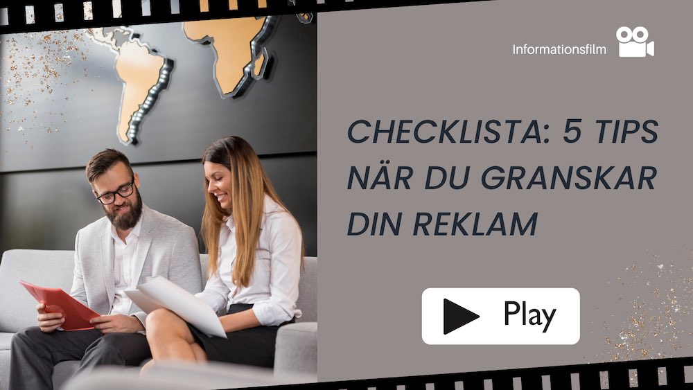 Checklista- 5 tips när du granskar din reklam