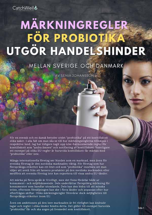Märkningregler av probiotika utgör handelshinder