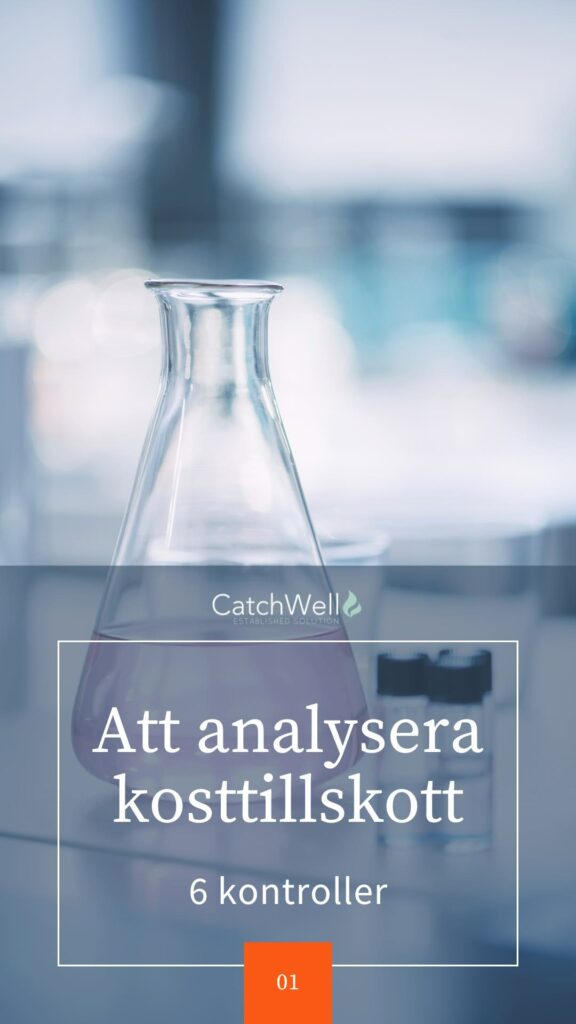 E-bok Att analysera kosttillskott, 6 kontroller
